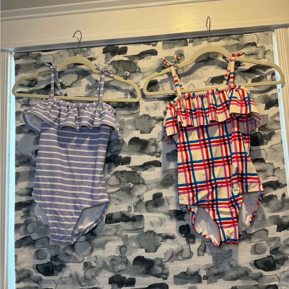 Two Hanna Andersson girls bathing suits size 10